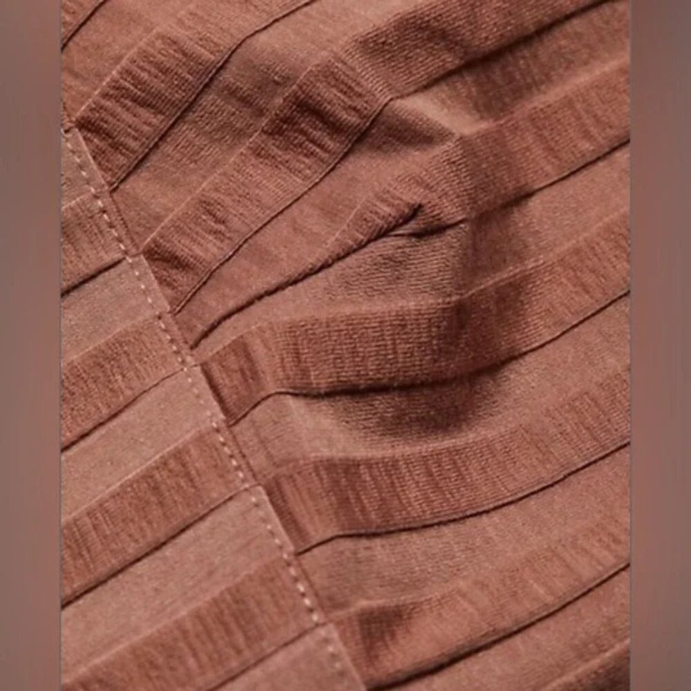 Jonathan Simkhai Rikki Compact Ribbed Triangle Bralette - Teak - Picture 3 of 6